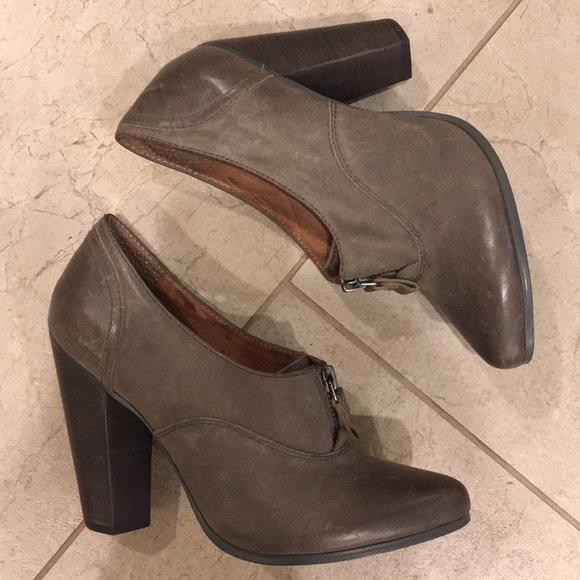 No. 704b grey leather oxford style pumps 37 - Picture 6 of 8